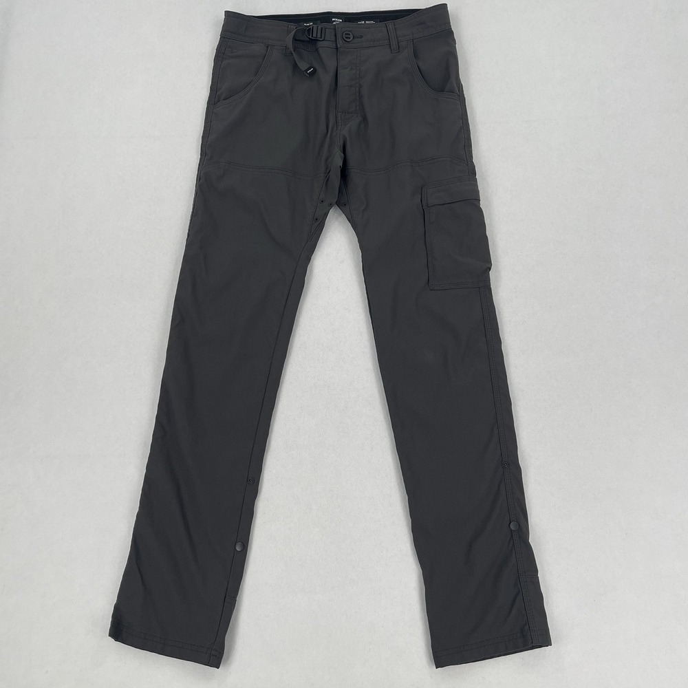 Prana Stretch Zion II Pants Mens 30x32 Gray Slim Fit Cargo Nylon Hiking Outdoor